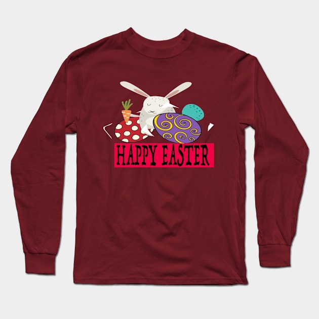 Happy Easter Long Sleeve T-Shirt by ClothesLine